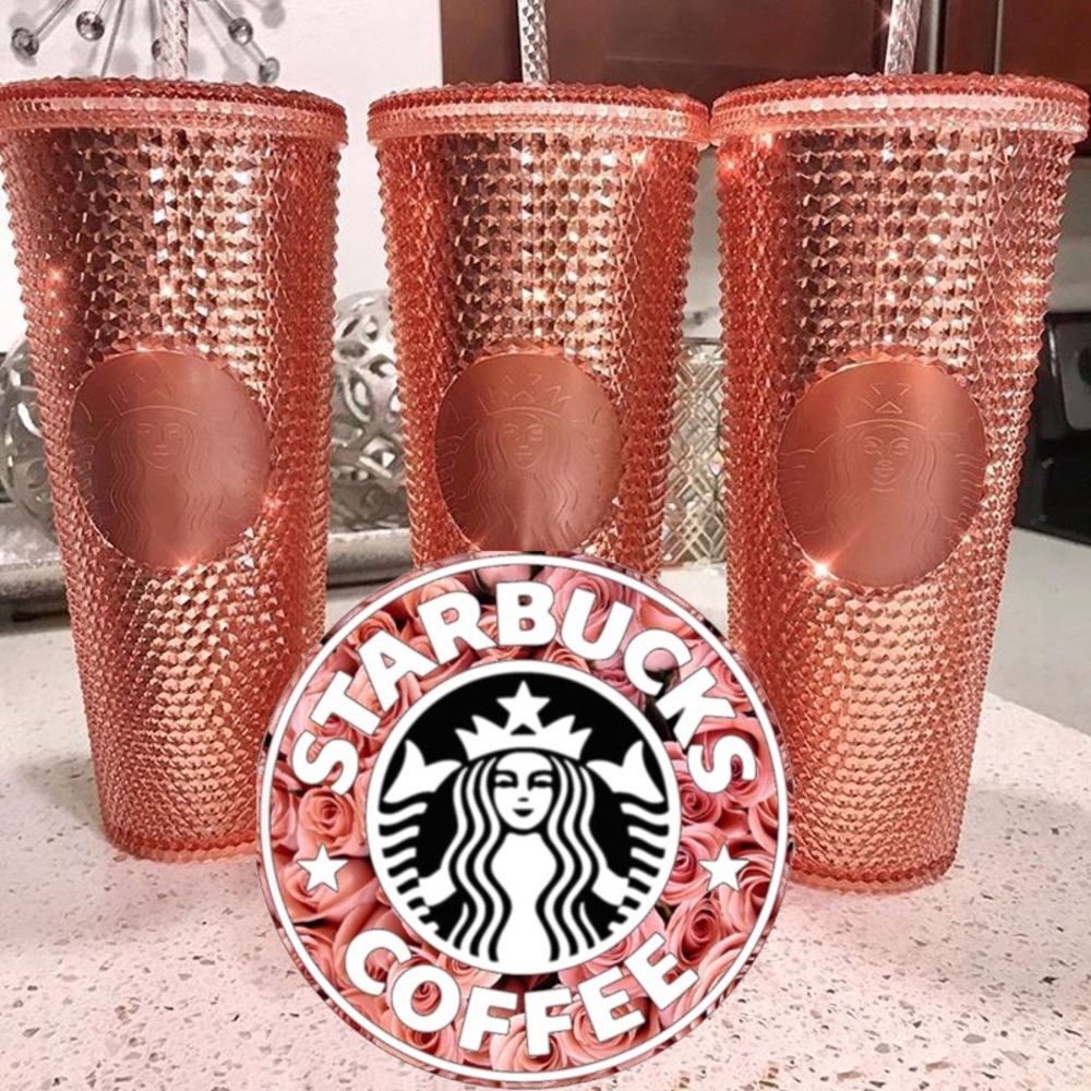 ❌SOLD❌ Starbucks Pink Pyramid Studded Cold Cup